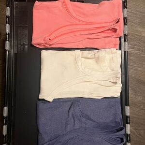 American Eagle Outfitters Tank Tops - Coral, Cream, and Navy
